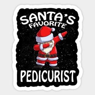 Santas Favorite Pedicurist Christmas Sticker